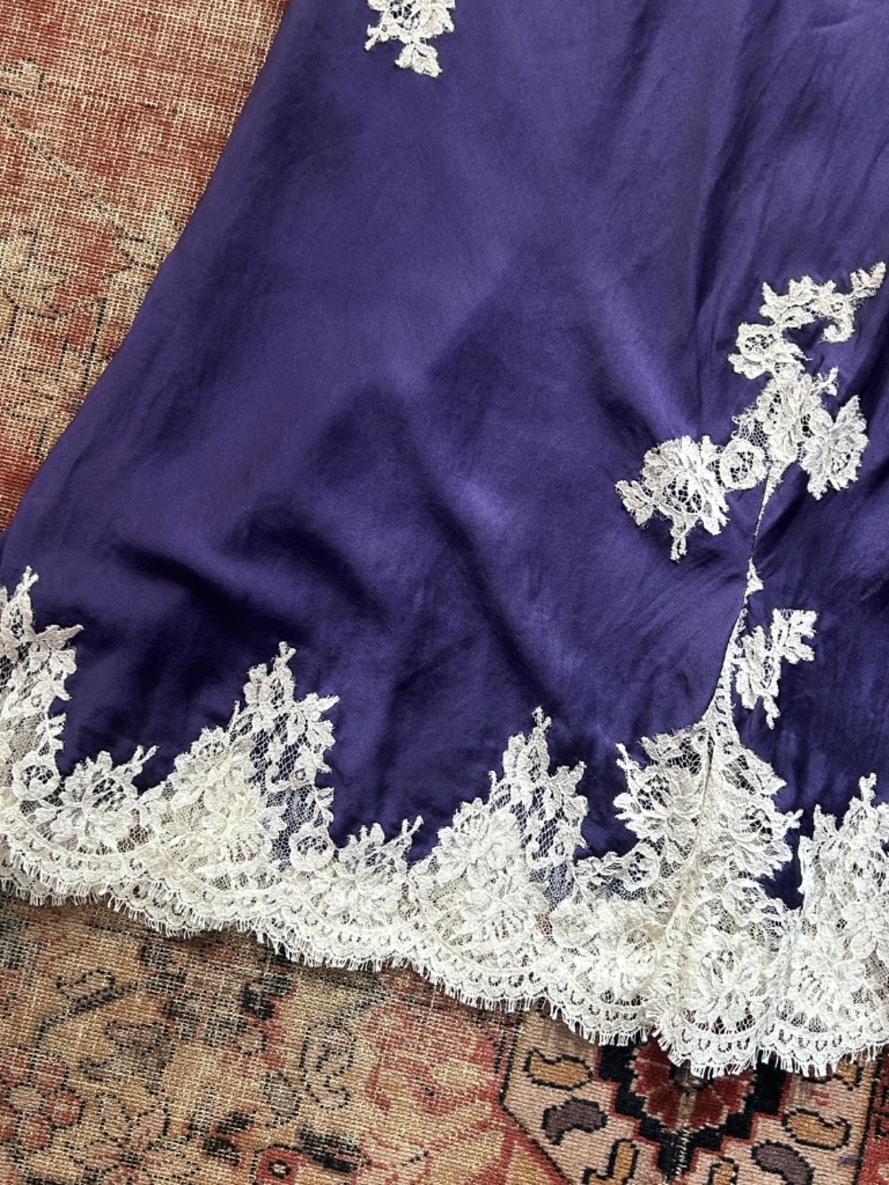 Vintage Marjolaine Silk Slip Dress - Picture 3 of 7